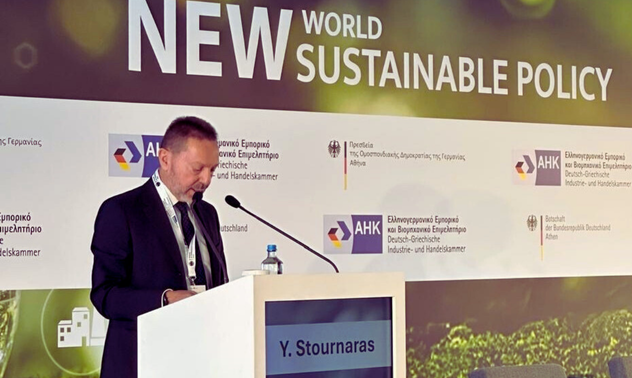 Φωτογραφία από την Ομιλία του Διοικητή Γιάννη Στουρνάρα στο 1ο Ελληνογερμανικό Sustainability Forum